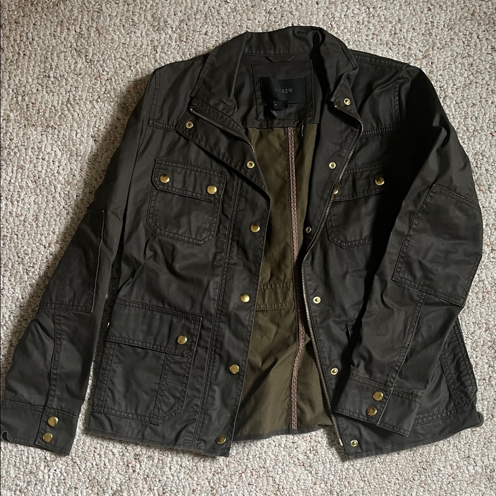 J. Crew Olive Green / Brown Utility Jacket